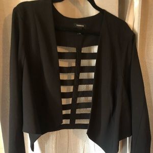 Black blazer with back cut out